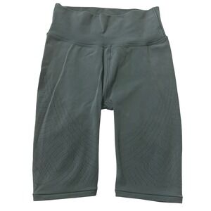 Lululemon Shorts 4 Reveal High Rise Long Biker Tidewater Teal Green Perforated